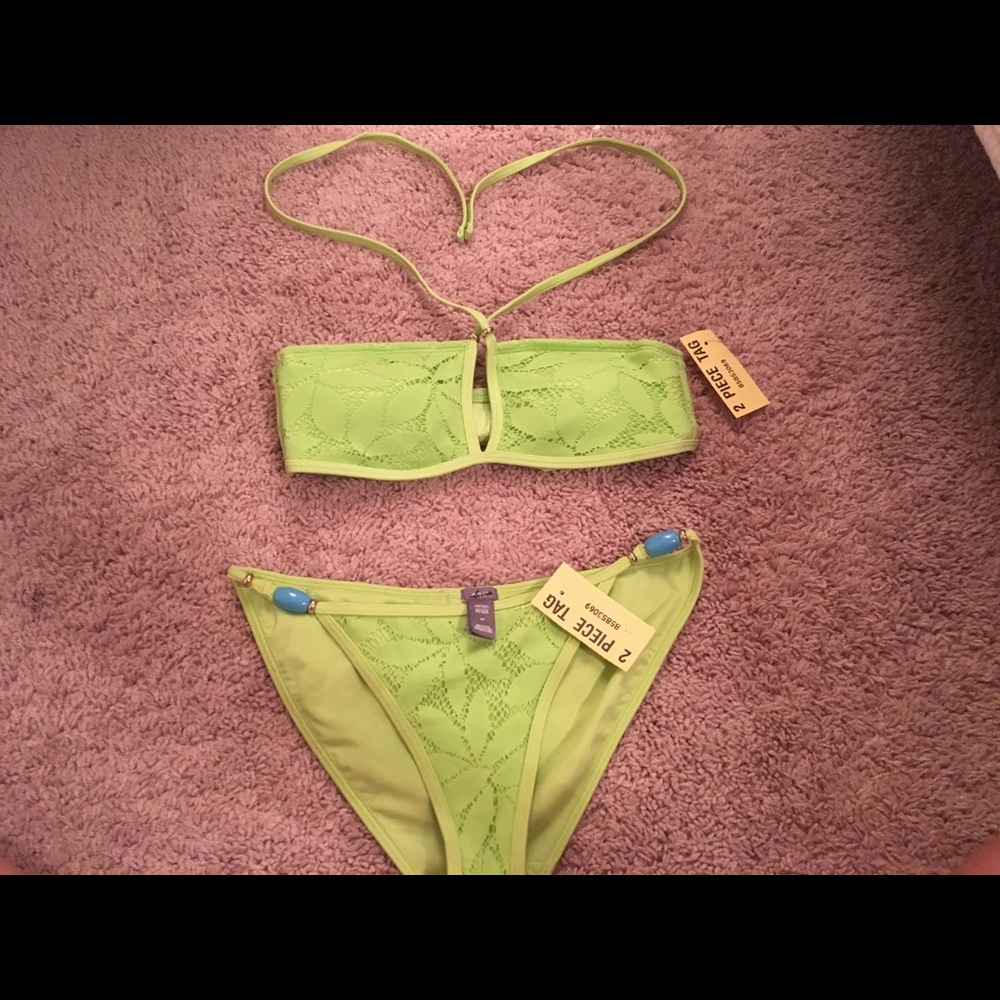 NWOT Aerie Lime Green Bikini